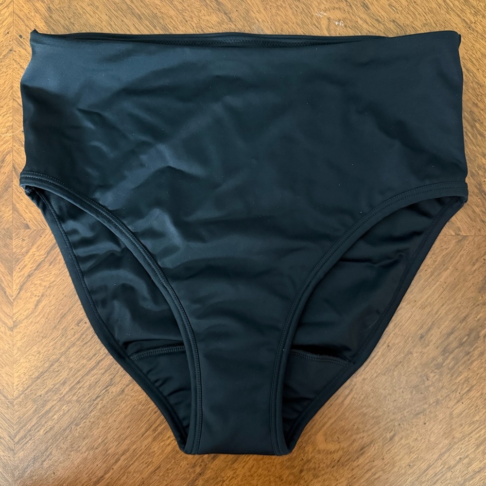 Classic Black High-Waisted Bikini Bottom size L